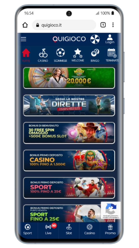 bonus di iscrizione